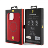 Ferrari iPhone 15 Pro Max kuoret silikoni MagSafe punainen