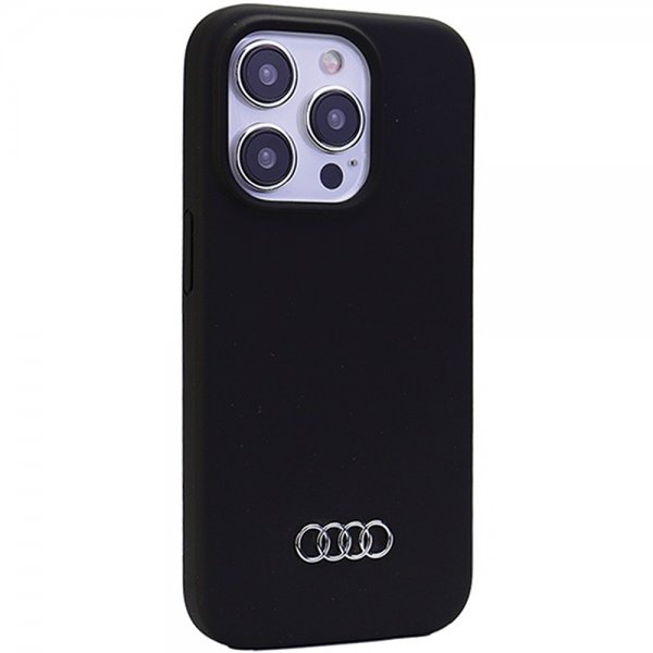 Audi iPhone 15 Pro Max Silikonikuori Musta