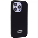 Audi iPhone 15 Pro Max Silikonikuori Musta