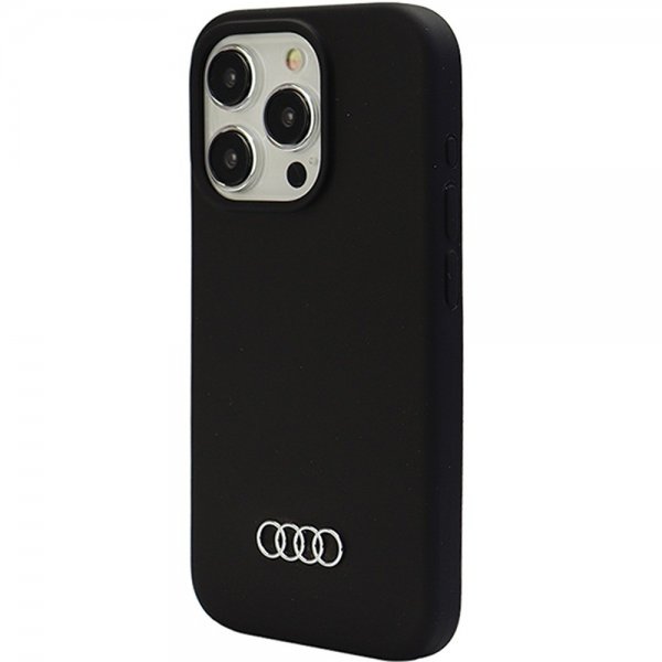Audi iPhone 15 Pro Max Silikonikuori Musta