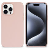 iPhone 15 Pro Max Kuori Silikoni Vaaleanpunainen