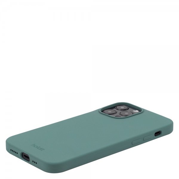 Holdit iPhone 15 Pro Max Kuori Silikoni Sammaleenvihreä