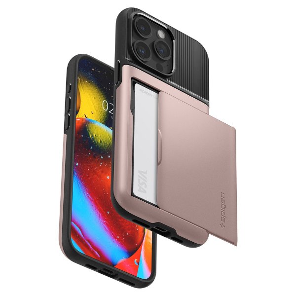 Spigen iPhone 15 Pro Max -suojakuori Slim Armor CS Rose Gold