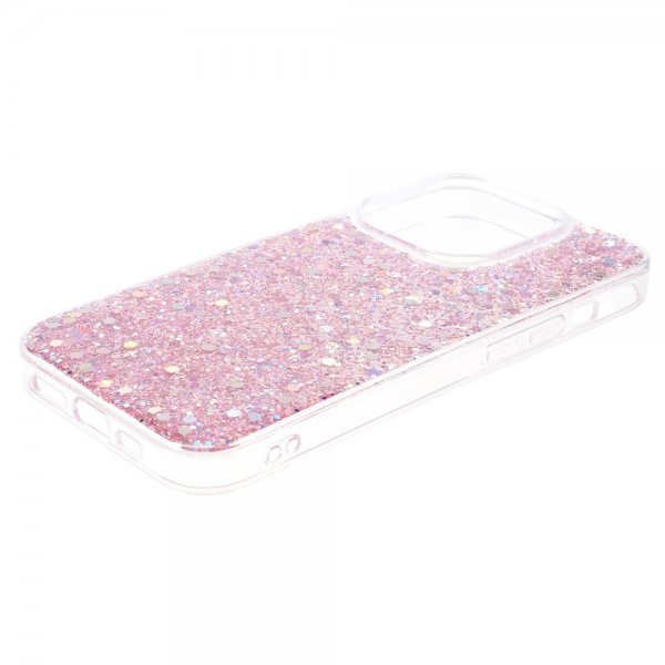 Nordic Covers iPhone 15 Pro Max -kuoret, Sparkle Series, Blossom Pink