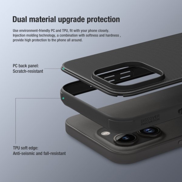 Nillkin iPhone 15 Pro Max Suojakuori Super Frosted Shield Pro Vihreä