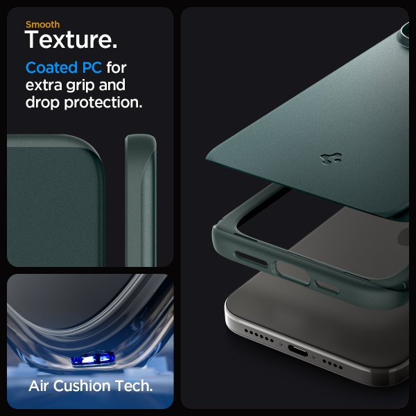 Spigen iPhone 15 Pro Max Thin Fit Abyss Green -suojakuori