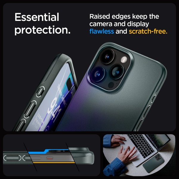 Spigen iPhone 15 Pro Max Thin Fit Abyss Green -suojakuori