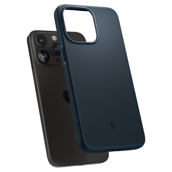 Spigen iPhone 15 Pro Max Thin Fit -suojakuori, Metal Slate