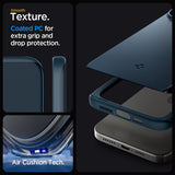 Spigen iPhone 15 Pro Max Thin Fit -suojakuori, Metal Slate