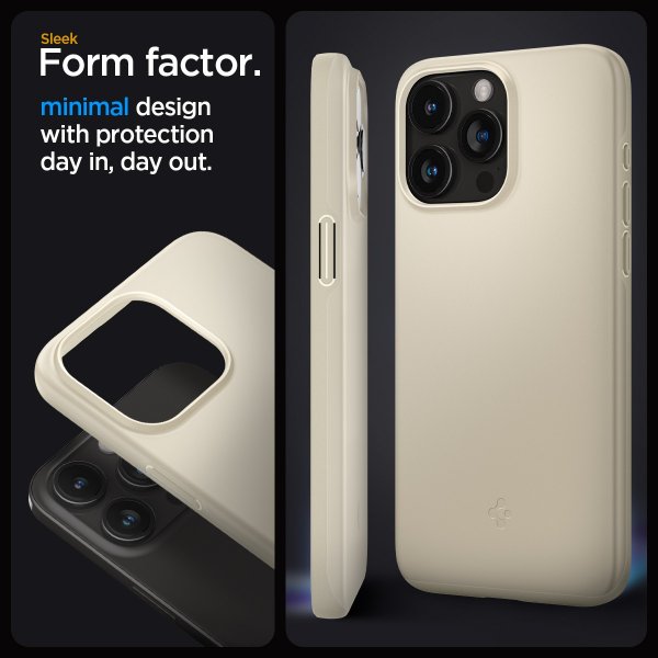Spigen iPhone 15 Pro Max Kuoret Thin Fit Mute Beige