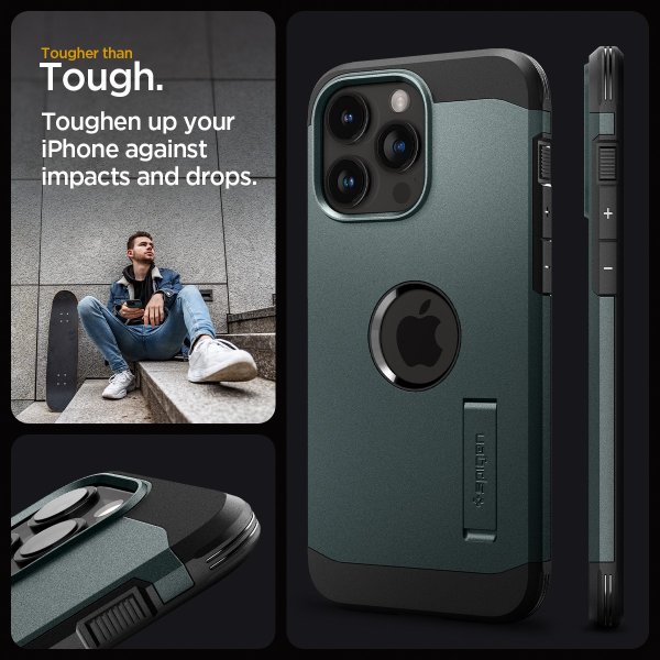 Spigen iPhone 15 Pro Max Kuori Tough Armor MagFit Abyss Green
