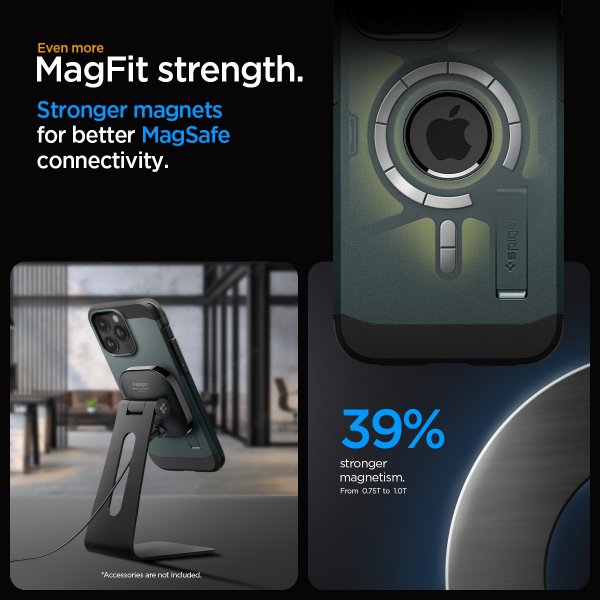 Spigen iPhone 15 Pro Max Kuori Tough Armor MagFit Abyss Green