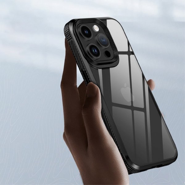 Ipaky iPhone 15 Pro Max Kuori Läpinäkyvä Takaosa Violetti