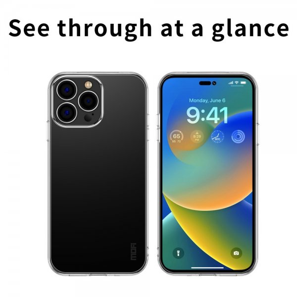 Mofi iPhone 15 Pro Max Kuori Läpinäkyvä TPU Kirkas