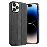 X-Level iPhone 15 Pro Max Kuori Kangastekstuurilla Musta