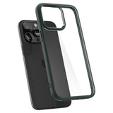 Spigen iPhone 15 Pro Max -suojakuori Ultra Hybrid Abyss Green