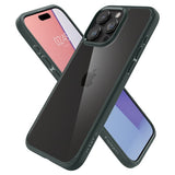Spigen iPhone 15 Pro Max -suojakuori Ultra Hybrid Abyss Green
