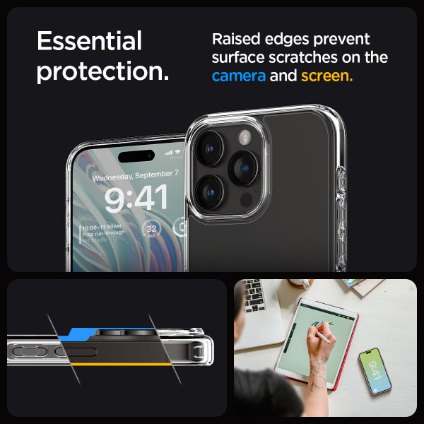 Spigen iPhone 15 Pro Max Kuori Ultra Hybrid Crystal Clear