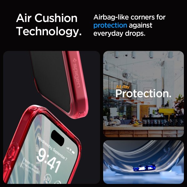 Spigen iPhone 15 Pro Max Kuori Ultra Hybrid Deep Red