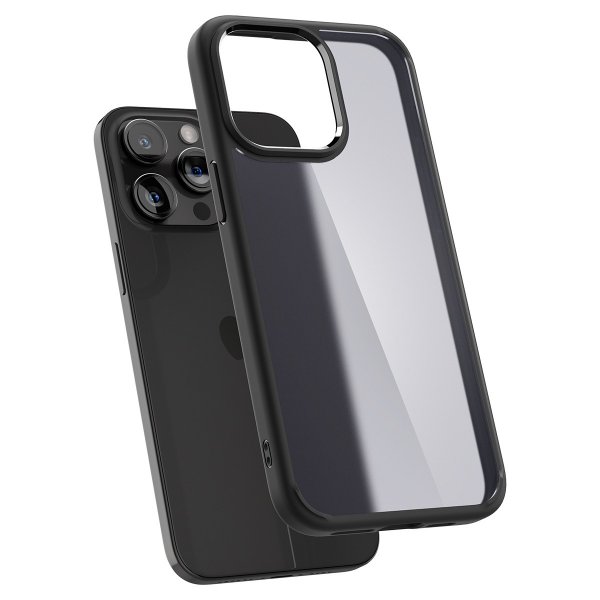 Spigen iPhone 15 Pro Max -suojakuori, Ultra Hybrid Frost Black