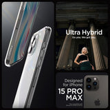 Spigen iPhone 15 Pro Max Kuori Ultra Hybrid Frost Clear