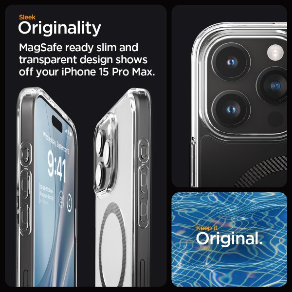 Spigen iPhone 15 Pro Max Suojakuori Ultra Hybrid MagFit Carbon Fiber
