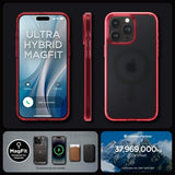 Spigen iPhone 15 Pro Max Kuori Ultra Hybrid MagFit Frost Deep Red