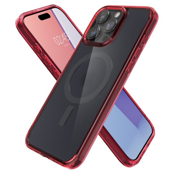 Spigen iPhone 15 Pro Max Kuori Ultra Hybrid MagFit Frost Deep Red