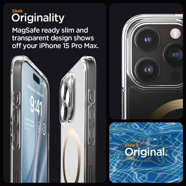 Spigen iPhone 15 Pro Max Kuori Ultra Hybrid MagFit Kulta