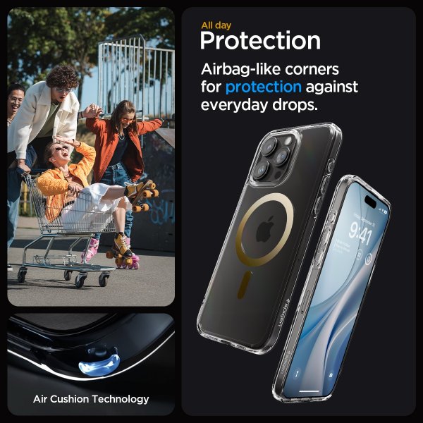 Spigen iPhone 15 Pro Max Kuori Ultra Hybrid MagFit Kulta