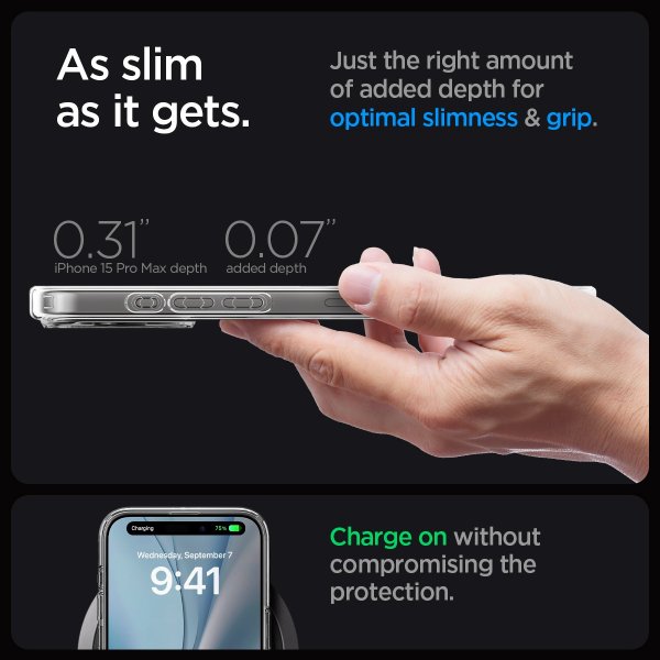 Spigen iPhone 15 Pro Max Kuori Ultra Hybrid MagFit Valkoinen