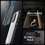 Spigen iPhone 15 Pro Max Kuori Ultra Hybrid Matte Mattamusta