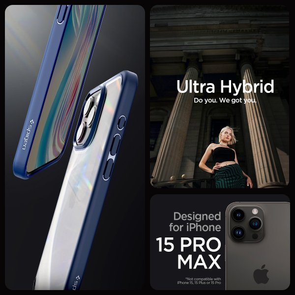 Spigen iPhone 15 Pro Max Kuori Ultra Hybrid Navy Blue