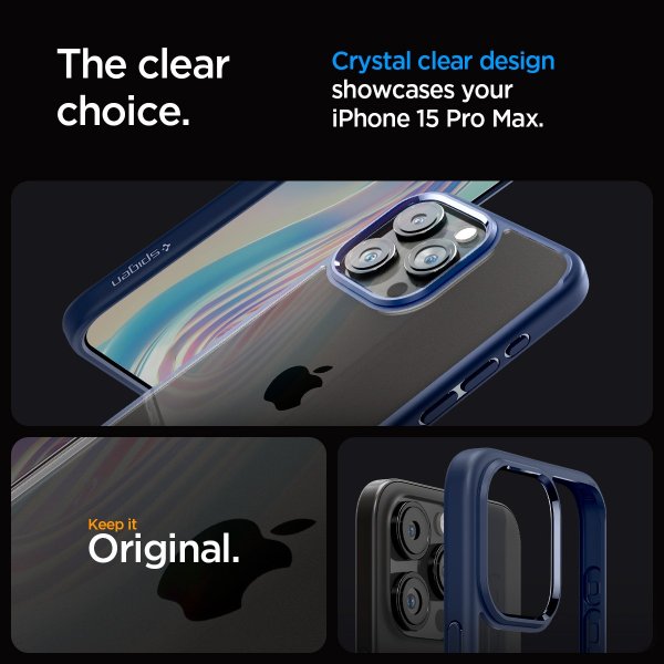 Spigen iPhone 15 Pro Max Kuori Ultra Hybrid Navy Blue