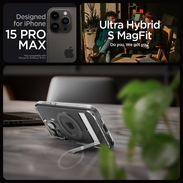 Spigen iPhone 15 Pro Max Kuori Ultra Hybrid S MagFit Graphite