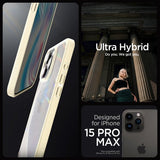 Spigen iPhone 15 Pro Max -suojakuori, Ultra Hybrid Mute Beige