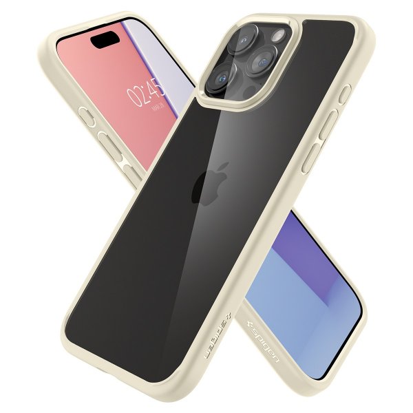 Spigen iPhone 15 Pro Max -suojakuori, Ultra Hybrid Mute Beige