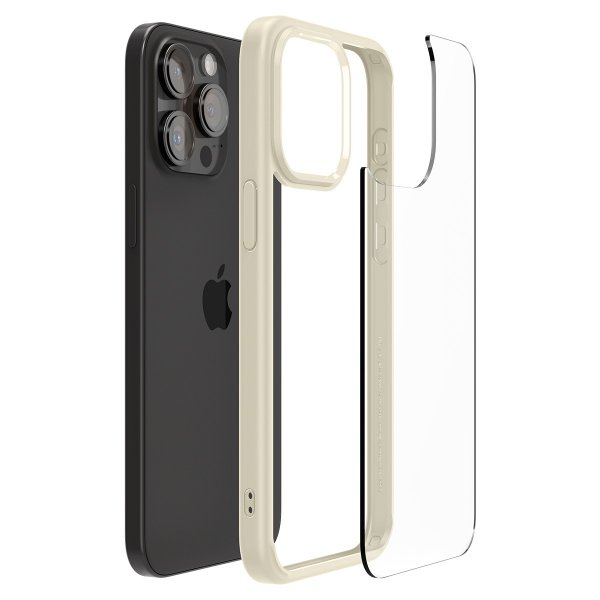 Spigen iPhone 15 Pro Max -suojakuori, Ultra Hybrid Mute Beige