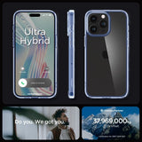 Spigen iPhone 15 Pro Max -suojakuori, Ultra Hybrid Sky Crystal