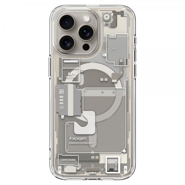 Spigen iPhone 15 Pro Max Kuori Ultra Hybrid Zero One MagFit Natural Titanium