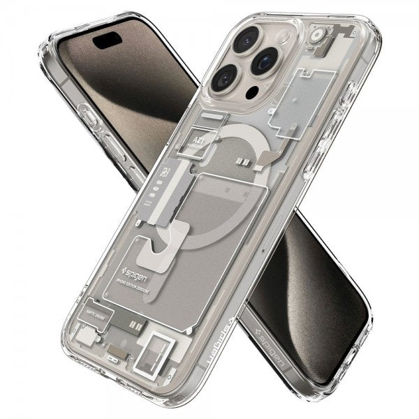Spigen iPhone 15 Pro Max Kuori Ultra Hybrid Zero One MagFit Natural Titanium
