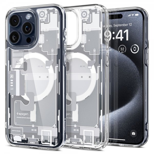 Spigen iPhone 15 Pro Max Kuori Ultra Hybrid Zero One MagFit Valkoinen
