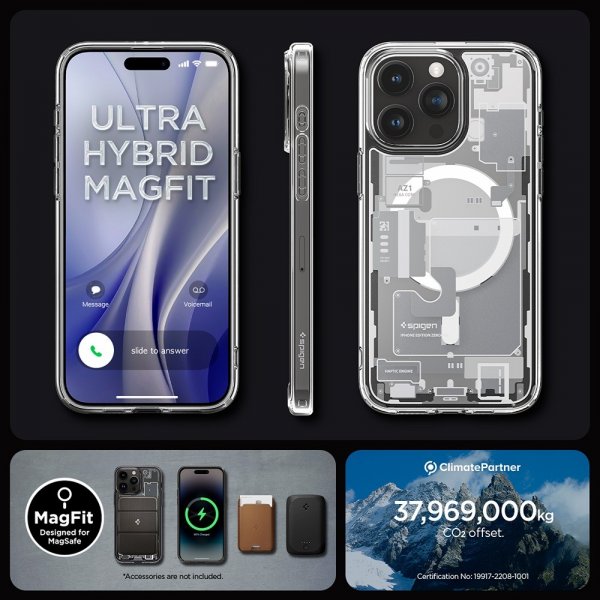 Spigen iPhone 15 Pro Max Kuori Ultra Hybrid Zero One MagFit Valkoinen