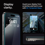 Spigen iPhone 15 Pro Max Näytönsuoja GLAS.tR EZ Fit 2-pakkaus