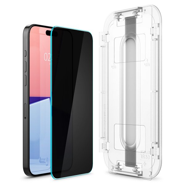 Spigen iPhone 15 Pro Max Näytönsuoja GLAS.tR EZ Fit Privacy 2-pakkaus