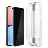 Spigen iPhone 15 Pro Max Näytönsuoja GLAS.tR EZ Fit Privacy 2-pakkaus