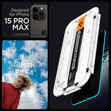 Spigen iPhone 15 Pro Max Näytönsuoja GLAS.tR EZ Fit Privacy 2-pakkaus