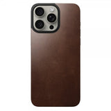 Nomad iPhone 15 Pro Max Skin Magnetic nahkainen takakansi, Horween Rustic Brown
