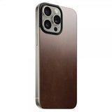Nomad iPhone 15 Pro Max Skin Magnetic nahkainen takakansi, Horween Rustic Brown