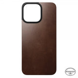 Nomad iPhone 15 Pro Max Skin Magnetic nahkainen takakansi, Horween Rustic Brown